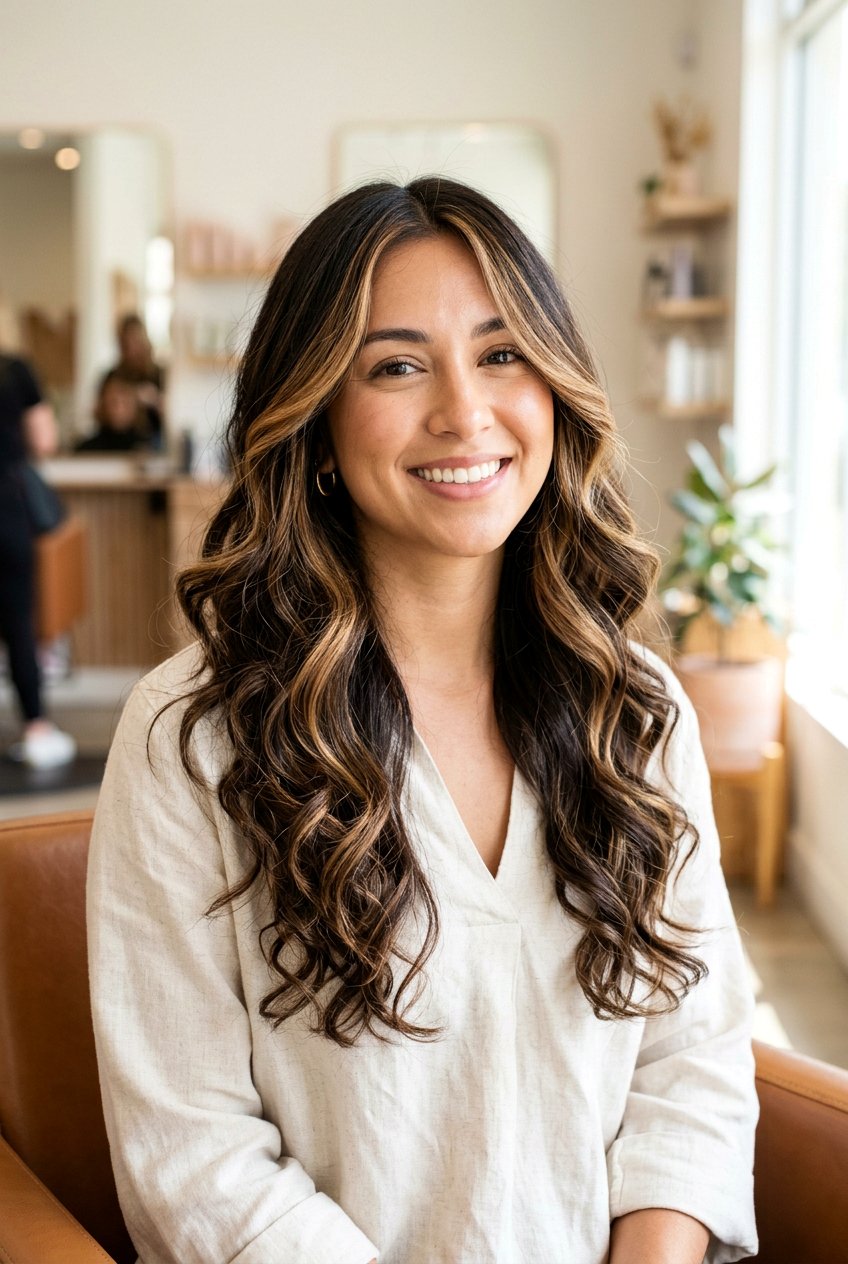 Caramel Face Framing Balayage On Dark Brown Hair - 20 face framing balayage ideas - 20 face framing balayage ideas