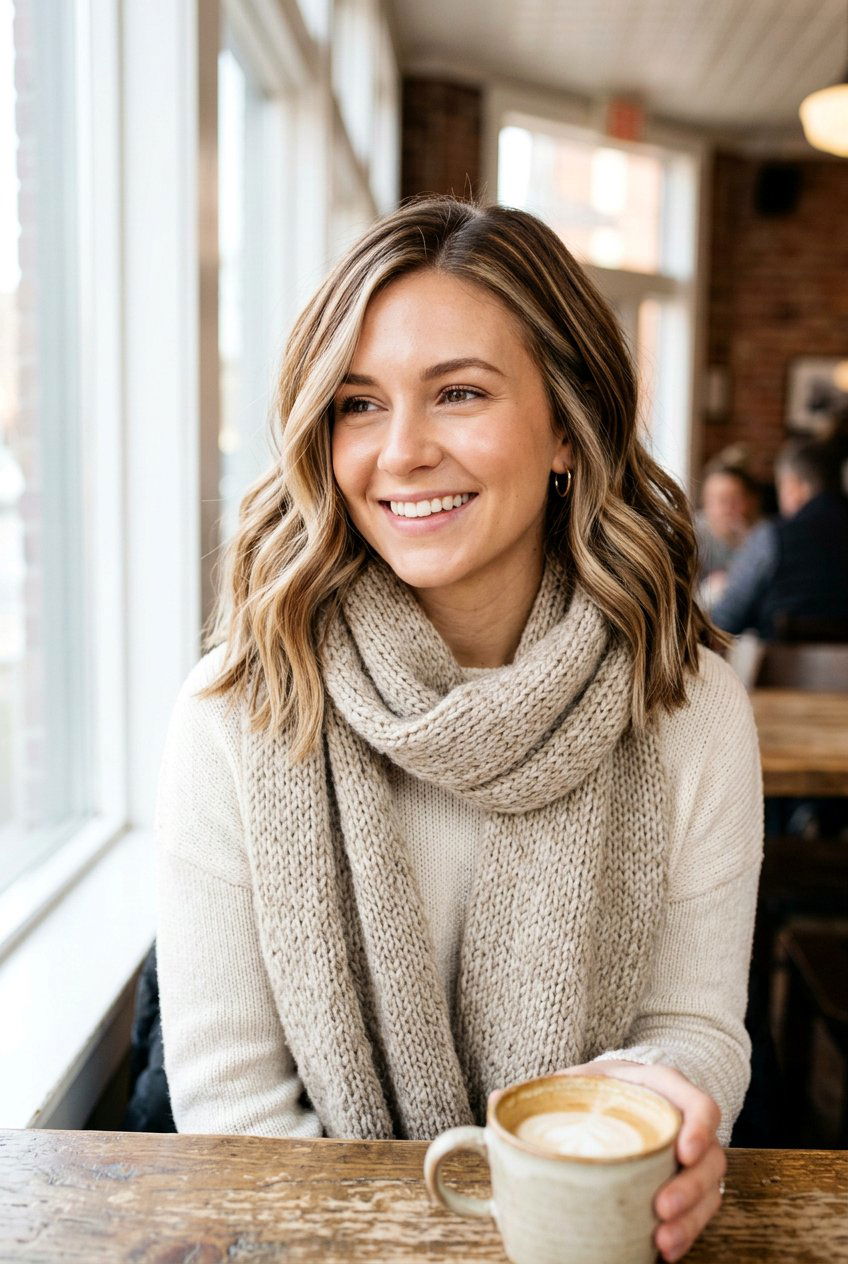 Caramel Highlights On Blonde Lob - 20 lob hair color ideas for blondes - 20 lob hair color ideas for blondes