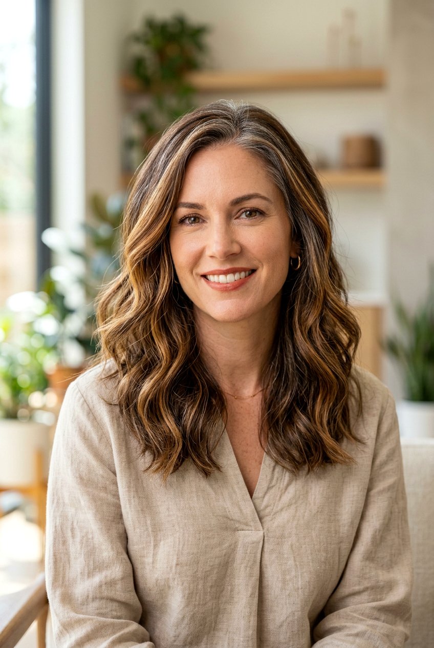 Caramel Highlights With Gray Blending - 20 gray blending highlights for brunettes - 20 gray blending highlights for brunettes