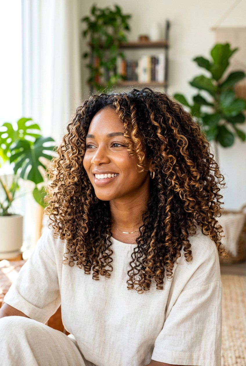 Caramel Highlights on Curly Brown Hair - 20 warm caramel highlights on brown hair - 20 warm caramel highlights on brown hair