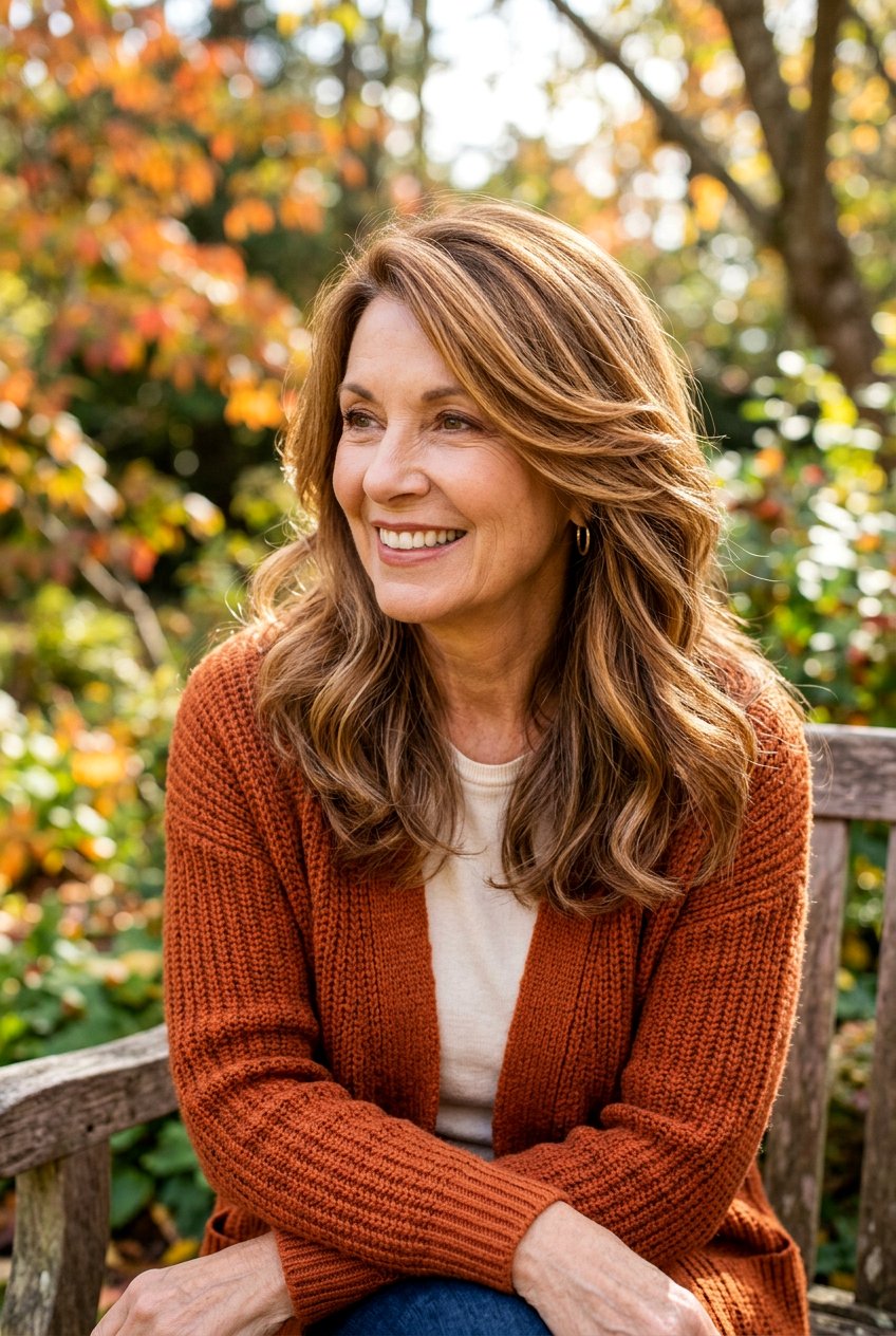 Caramel Honey Balayage - 20 blonde balayage for women over 60 - 20 blonde balayage for women over 60