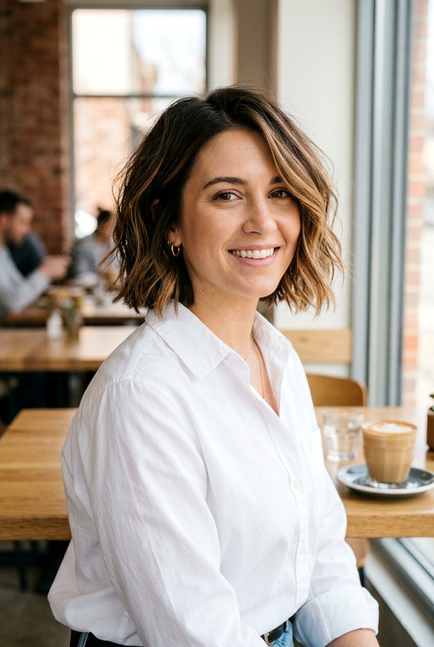 Caramel Latte Balayage on Short Hair - 20 caramel latte hair color - 20 caramel latte hair color