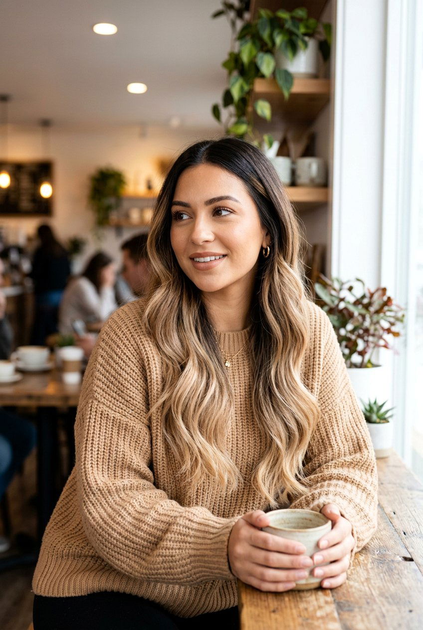 Caramel Latte Ombre - 20 honey caramel highlights for brunettes - 20 honey caramel highlights for brunettes