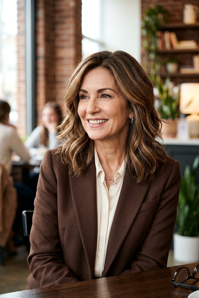 Caramel Mocha Swirl - 20 blended caramel highlights for mature women - 20 blended caramel highlights for mature women