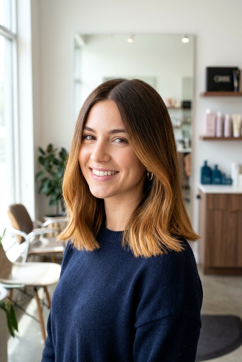 Caramel Ombre For Shoulder Length Lob - 20 caramel ombre hair - 20 caramel ombre hair