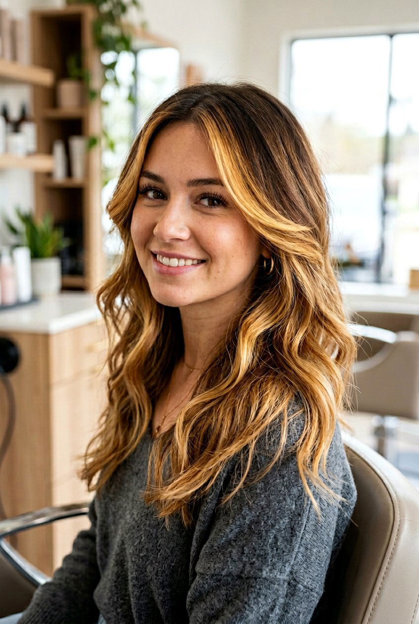 Caramel Ombre With Face Framing Layers - 20 caramel ombre hair - 20 caramel ombre hair