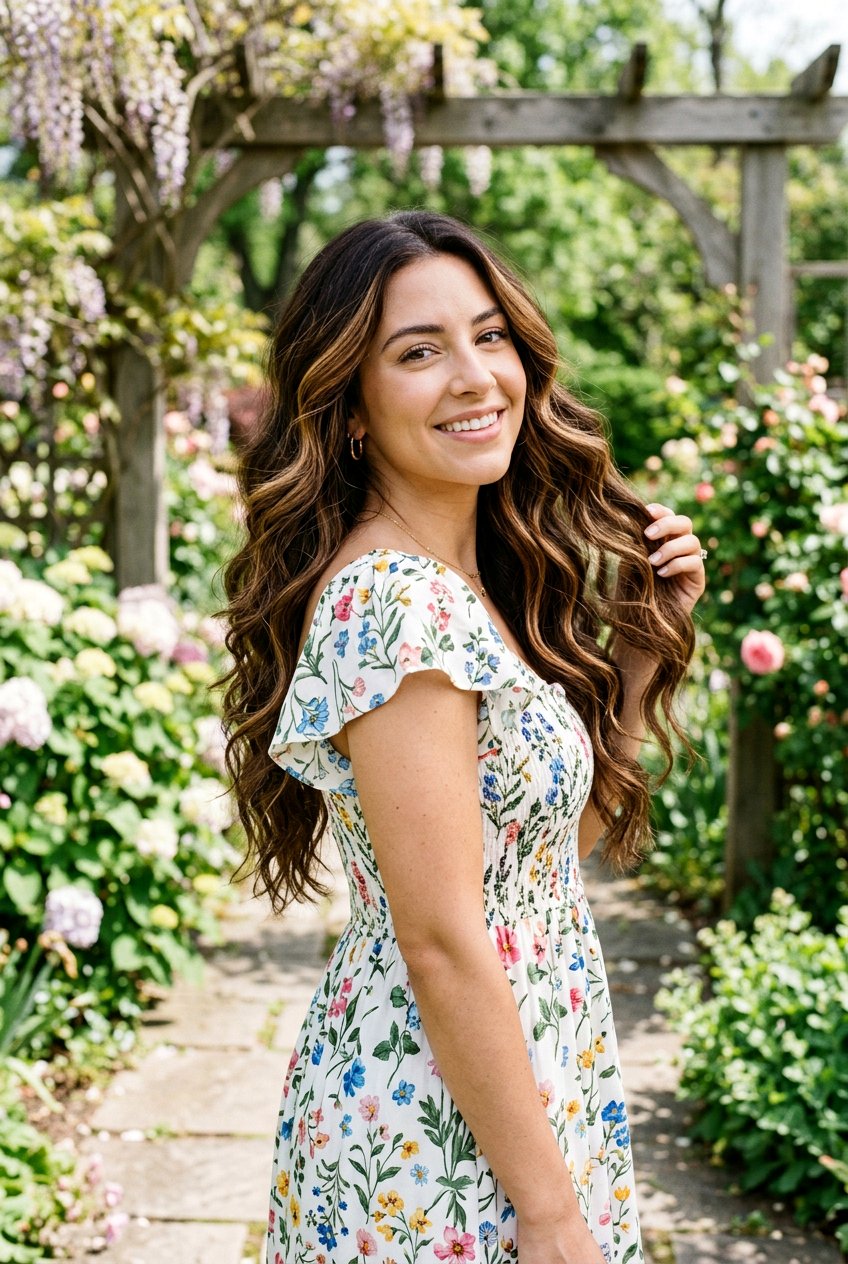 Caramel Ribbon Highlights For Wavy Hair - 20 caramel brunette for mature women - 20 caramel brunette for mature women