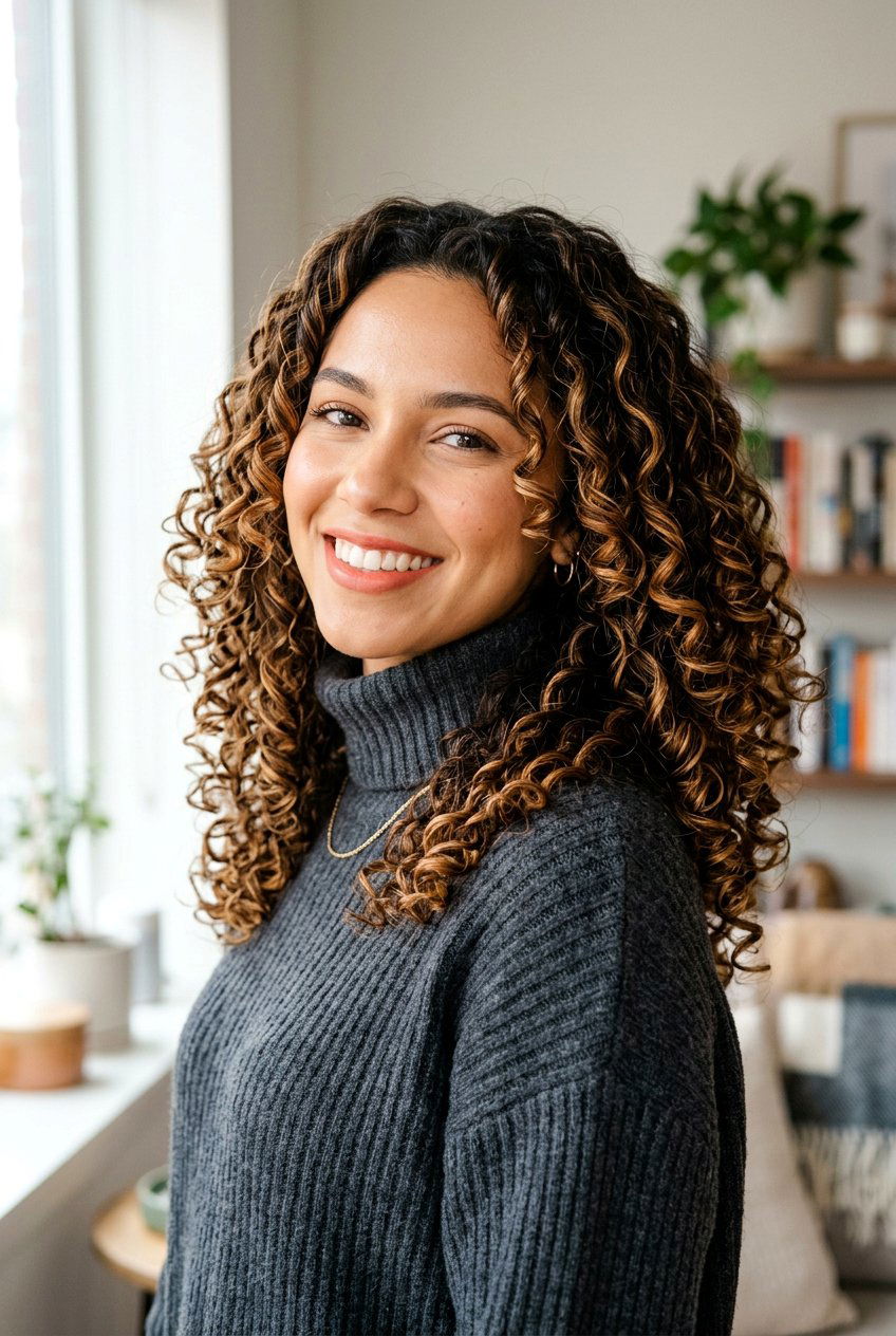 Caramel Ribbons On Curly Hair - 20 autumn caramel ribbons hair - 20 autumn caramel ribbons hair