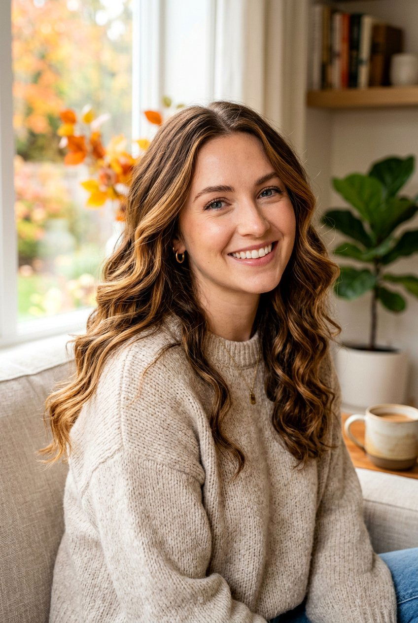 Caramel Ribbons On Wavy Hair - 20 autumn caramel ribbons hair - 20 autumn caramel ribbons hair