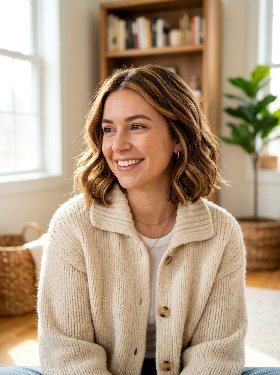 Caramel Swirl Bob - 20 dimensional bob hair color ideas - 20 dimensional bob hair color ideas