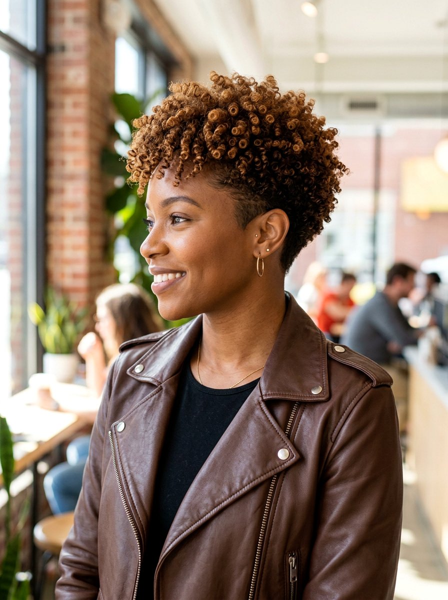 Caramel Tapered Natural Haircut - 20 tapered natural haircut with color - 20 tapered natural haircut with color