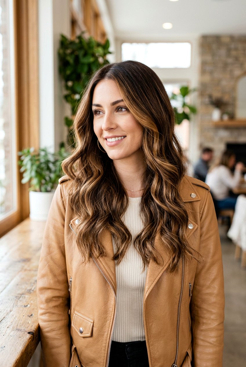 Caramel and chocolate brown hair blend - 20 subtle caramel highlights for mature brunettes - 20 subtle caramel highlights for mature brunettes