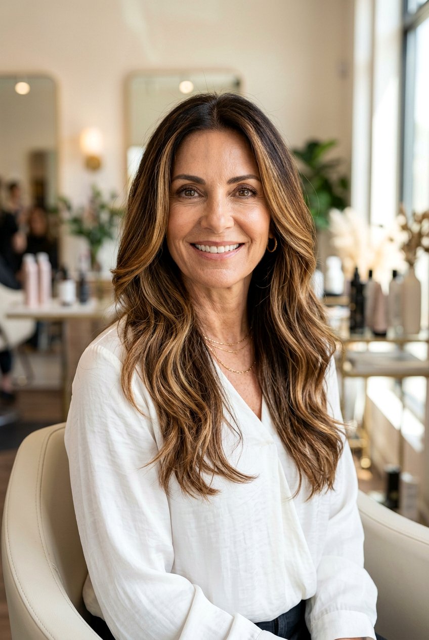 Caramel balayage hair color for women over 50 with brown eyes - 20 hair color for women over 50 with brown eyes - 20 hair color for women over 50 with brown eyes