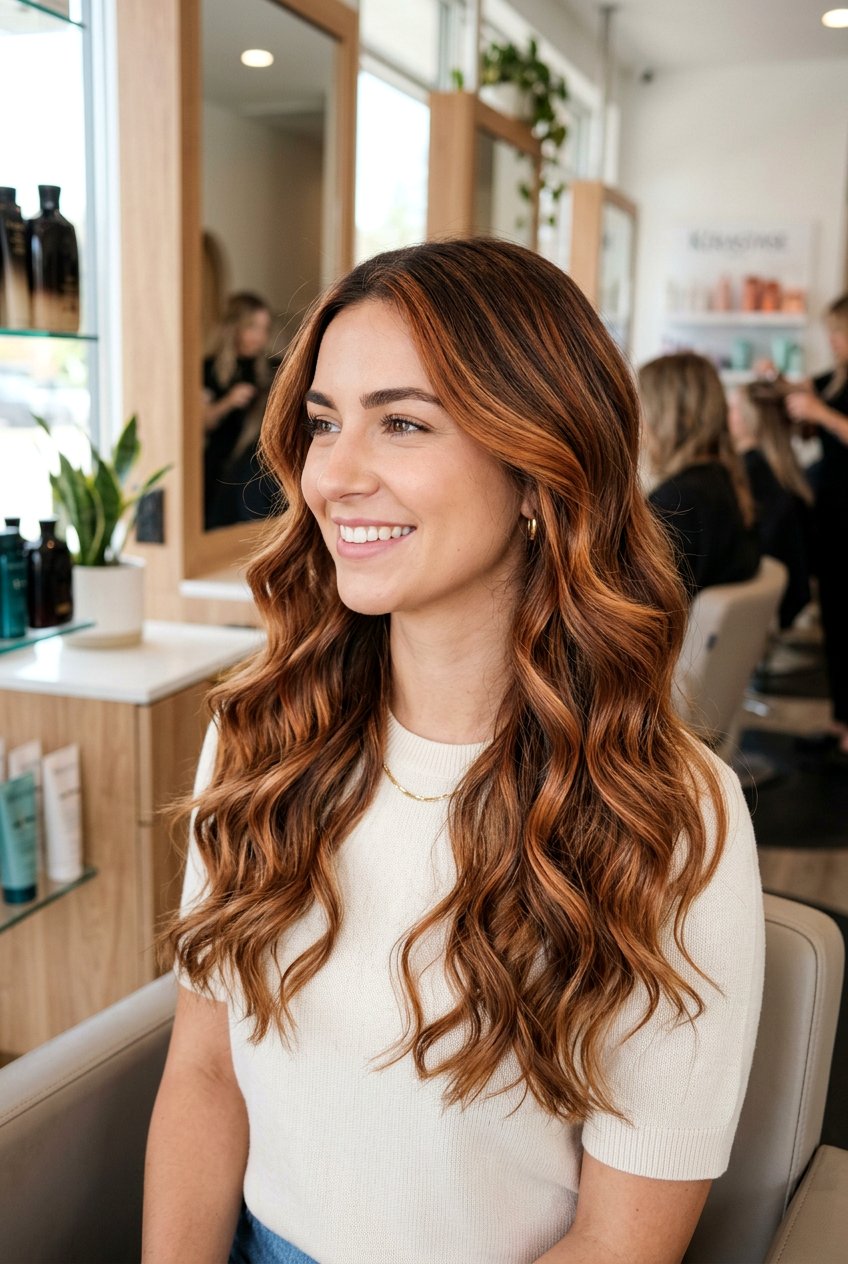 Caramel copper balayage - 20 copper balayage hair color - 20 copper balayage hair color