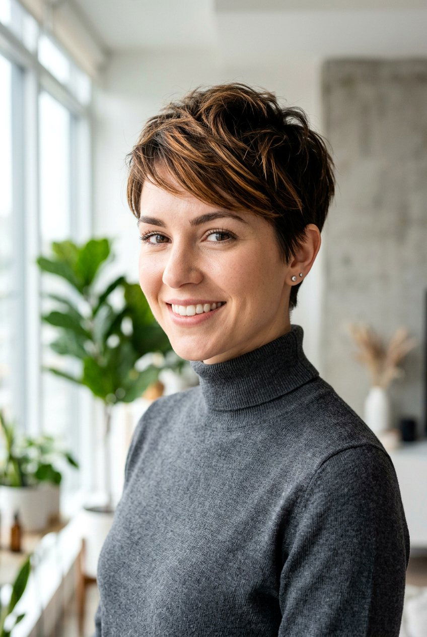 Caramel highlights for brunette pixie cut - 20 subtle caramel highlights for mature brunettes - 20 subtle caramel highlights for mature brunettes