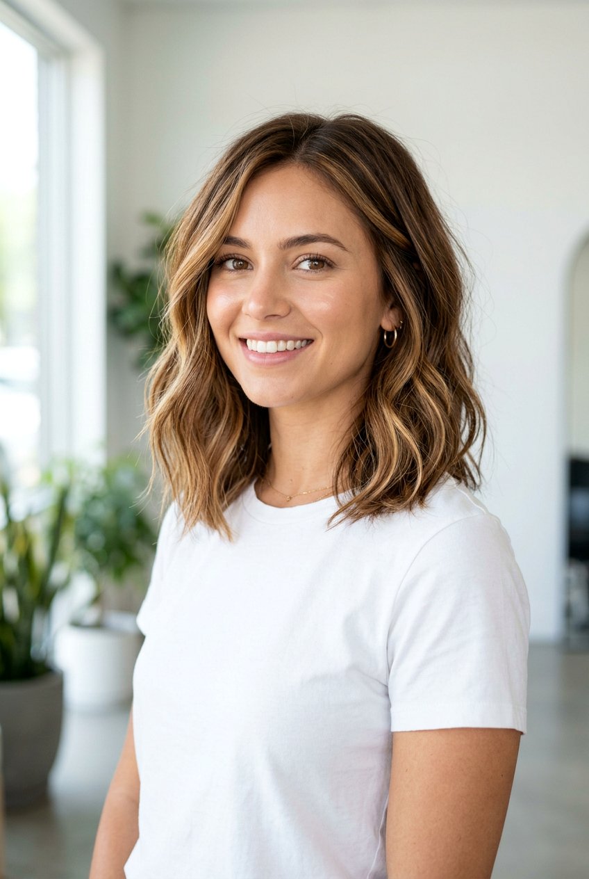 Caramel streaks on shoulder length hair - 20 delicate caramel ribbons for mature brunettes - 20 delicate caramel ribbons for mature brunettes