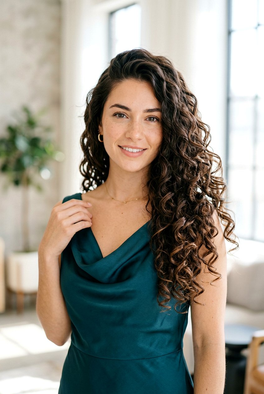 Cascading Curls With Side Part - 20 mature women wedding guest hairstyle ideas - 20 mature women wedding guest hairstyle ideas