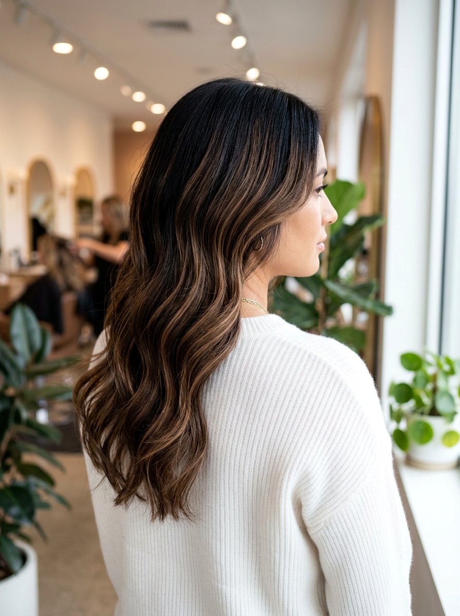 Cashmere Brown Balayage On Dark Hair - 20 summer balayage for dark hair - 20 summer balayage for dark hair