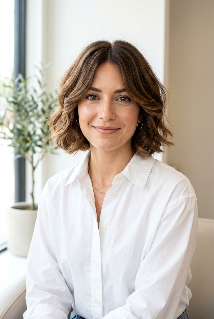 Center Part Airy Bob - 20 airy bob for mature fine hair - 20 airy bob for mature fine hair