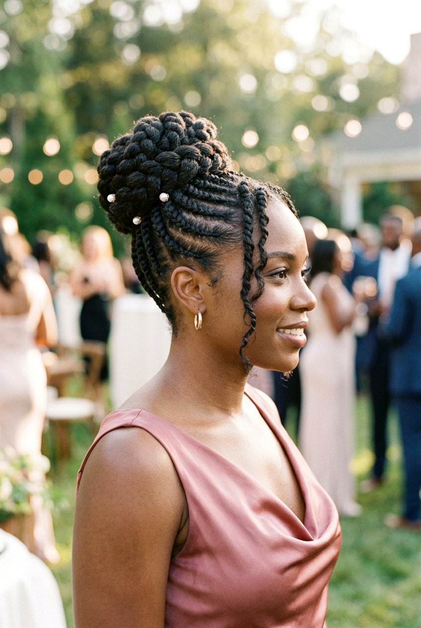 Center Part Flat Twist Low Updo - 20 flat twist updo for wedding guest - 20 flat twist updo for wedding guest