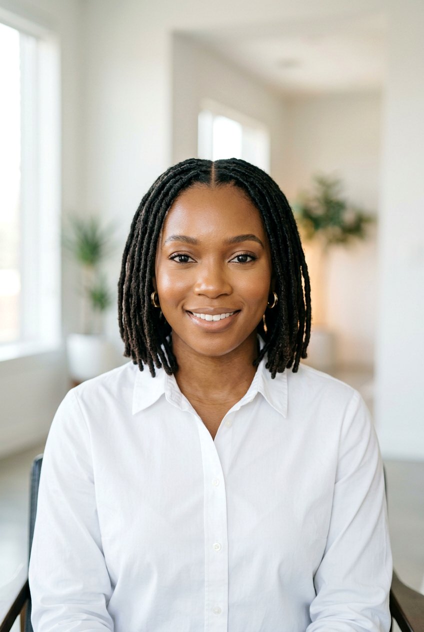 Center Part Loc Bob - 20 black women loc bob styles - 20 black women loc bob styles