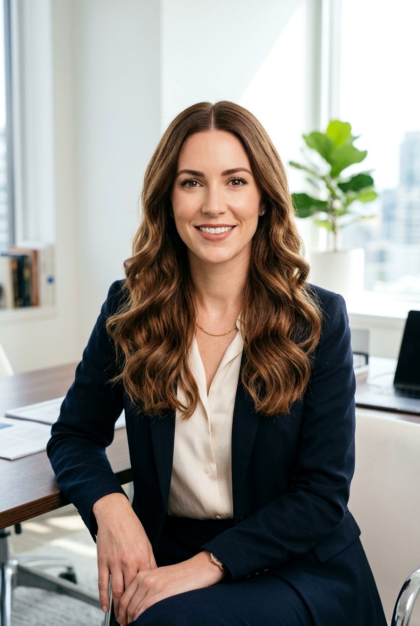 Center Part Loose Waves - 20 easy meeting hairstyle for women - 20 easy meeting hairstyle for women