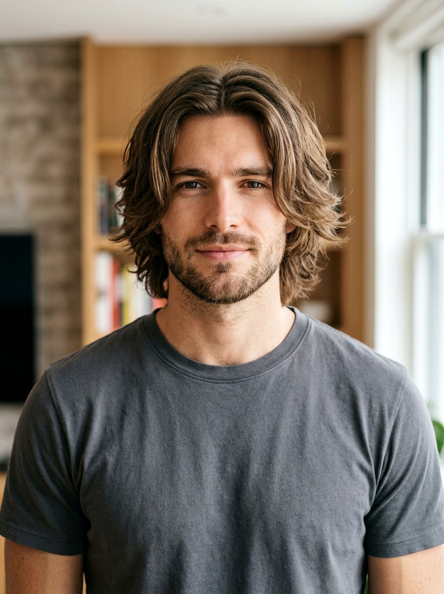 Center Part Medium Shag Haircut Men - 20 shaggy haircut men medium length - 20 shaggy haircut men medium length