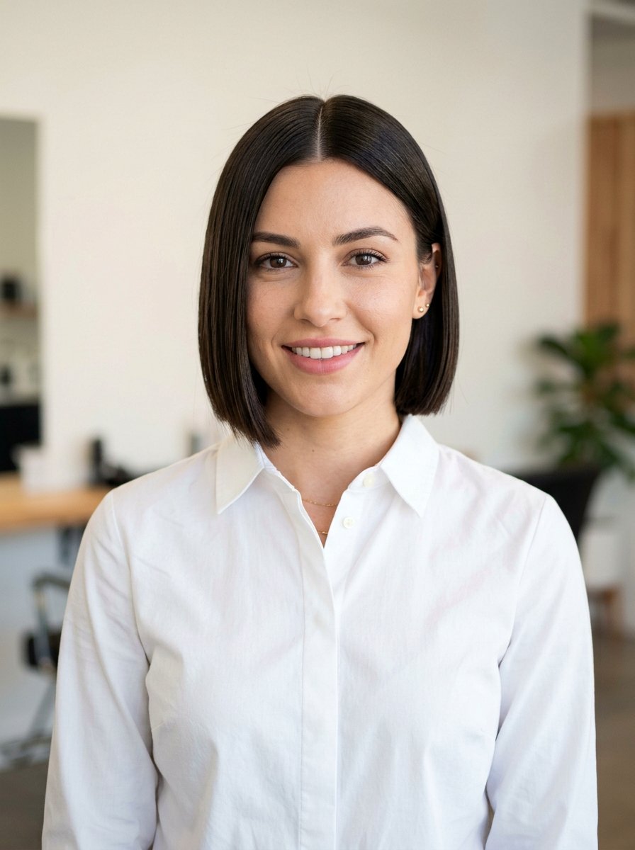 Center Part Short Bob - 20 interview hairstyle for short bob - 20 interview hairstyle for short bob