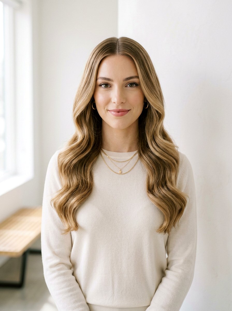 Center Parted Luxe Waves - 20 old money waves hairstyle - 20 old money waves hairstyle