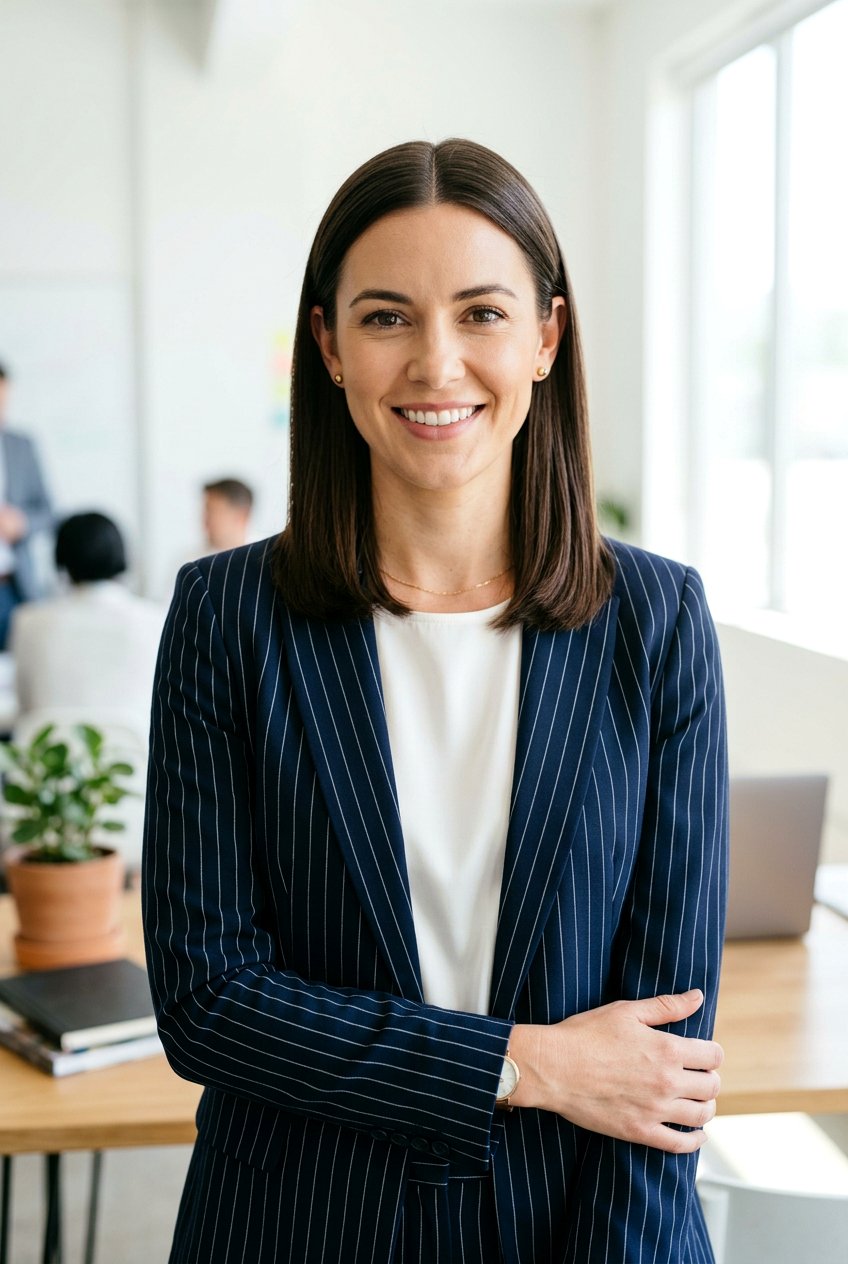 Center Parted Smooth - 20 simple hairstyle for interview with medium hair - 20 simple hairstyle for interview with medium hair