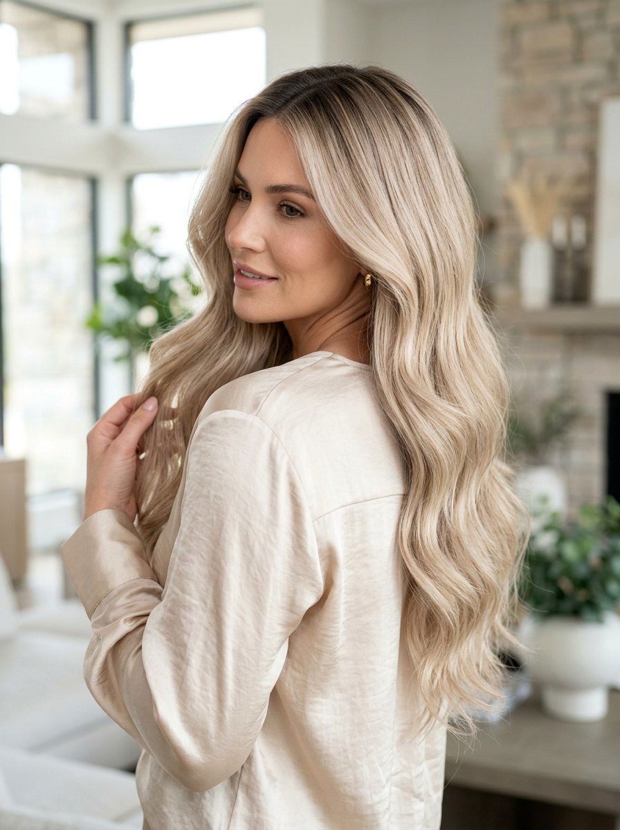 Champagne Beige Blonde Shadow Root - 20 rooty beige blonde hair - 20 rooty beige blonde hair