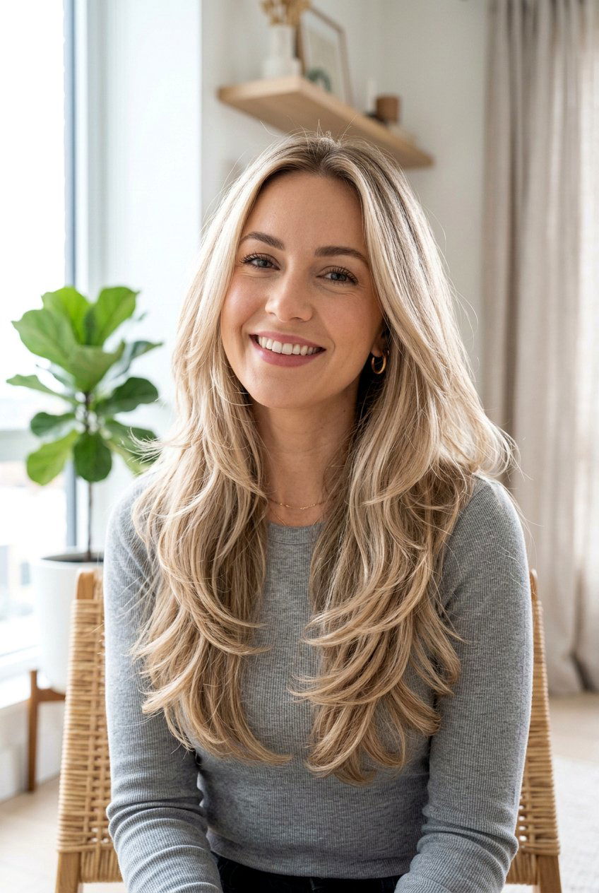 Champagne Beige Blonde With Layers - 20 champagne beige blonde hair - 20 champagne beige blonde hair