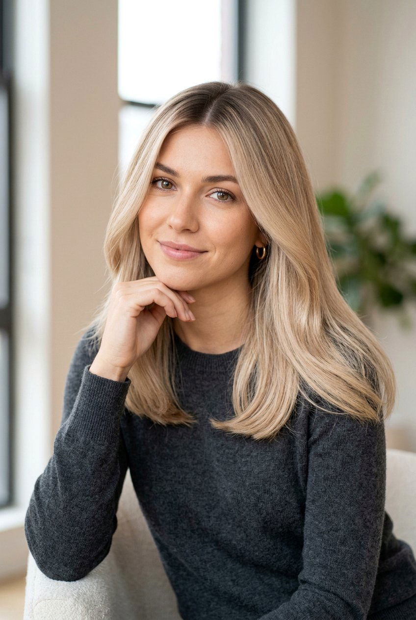 Champagne Beige Blonde With Shadow Root - 20 champagne beige blonde hair - 20 champagne beige blonde hair