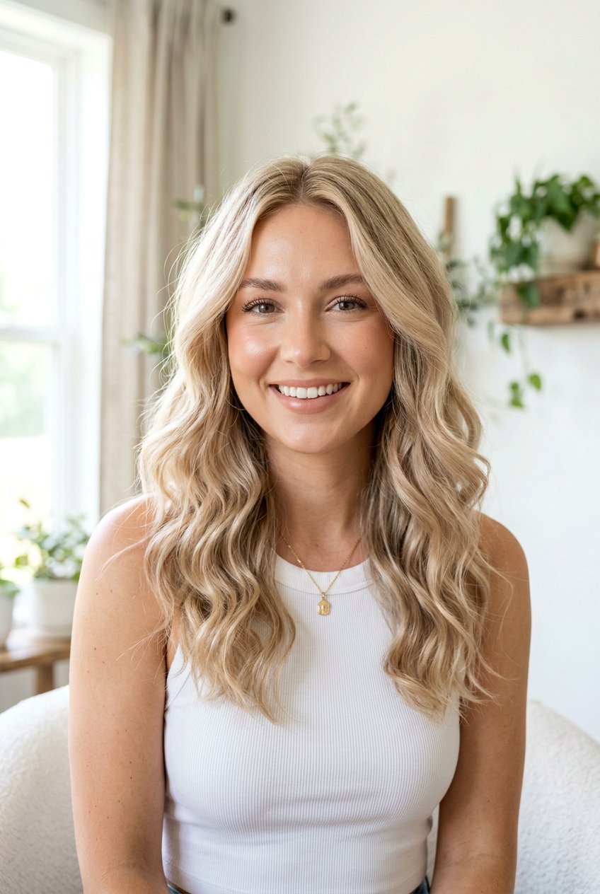 Champagne Beige Blonde With Soft Waves - 20 champagne beige blonde hair - 20 champagne beige blonde hair