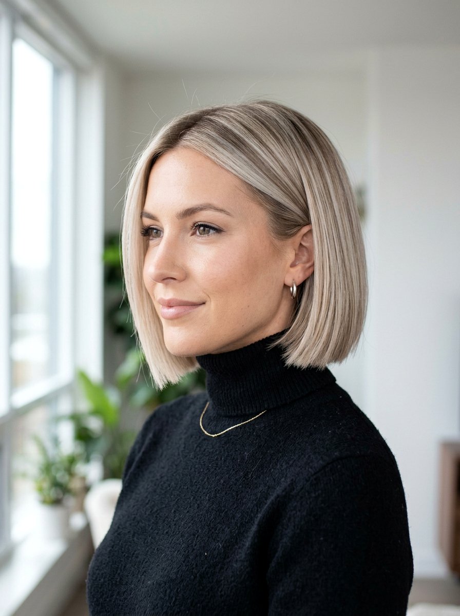 Champagne Blonde Babylights Bob Haircut - 20 champagne blonde with babylights - 20 champagne blonde with babylights