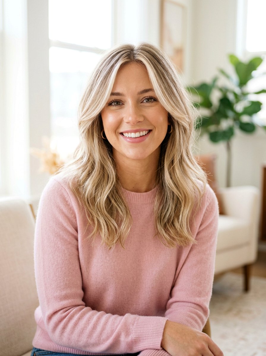 Champagne Blonde Babylights With Face Framing Layers - 20 champagne blonde with babylights - 20 champagne blonde with babylights