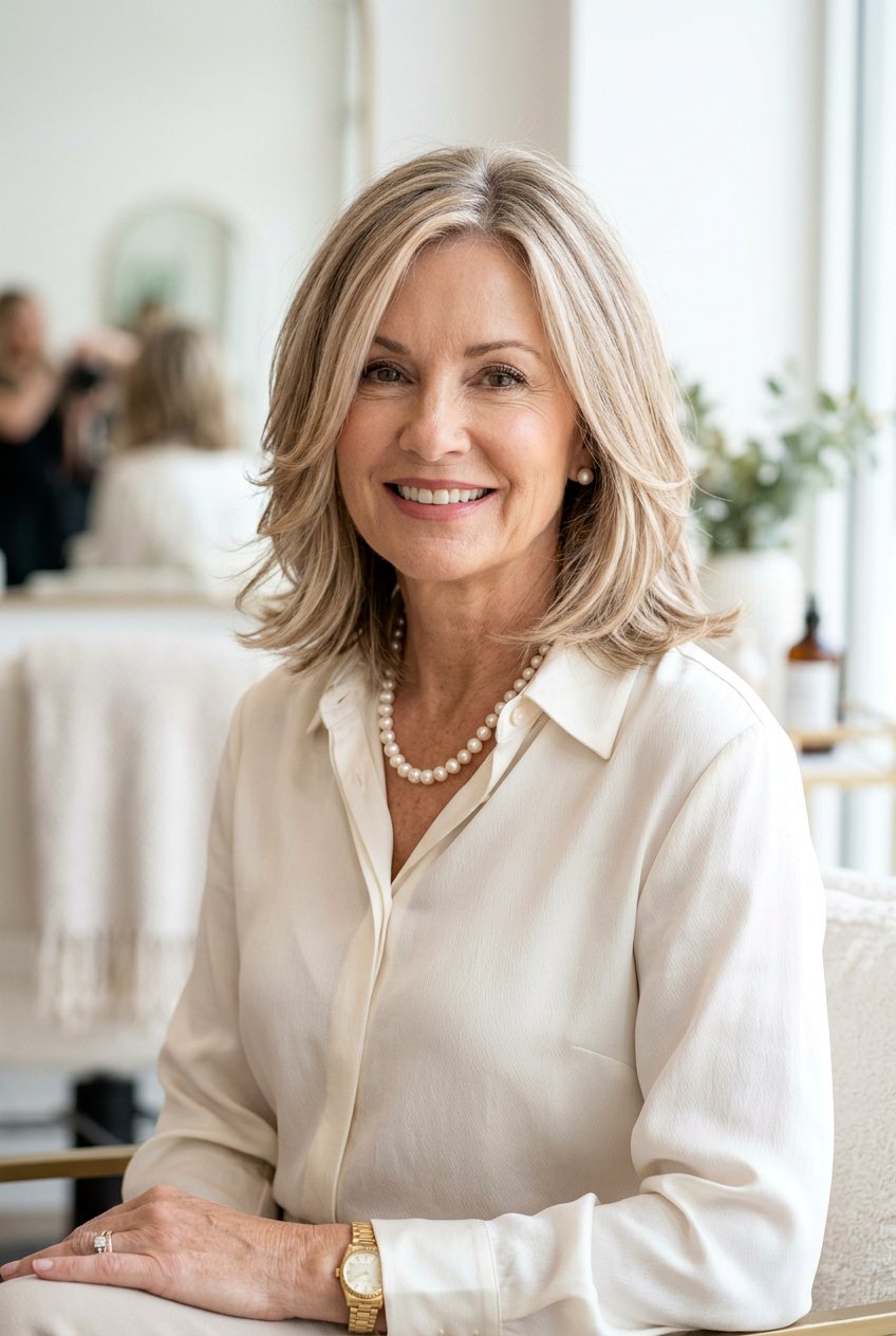 Champagne Blonde Babylights - 20 low maintenance blonde for mature women - 20 low maintenance blonde for mature women