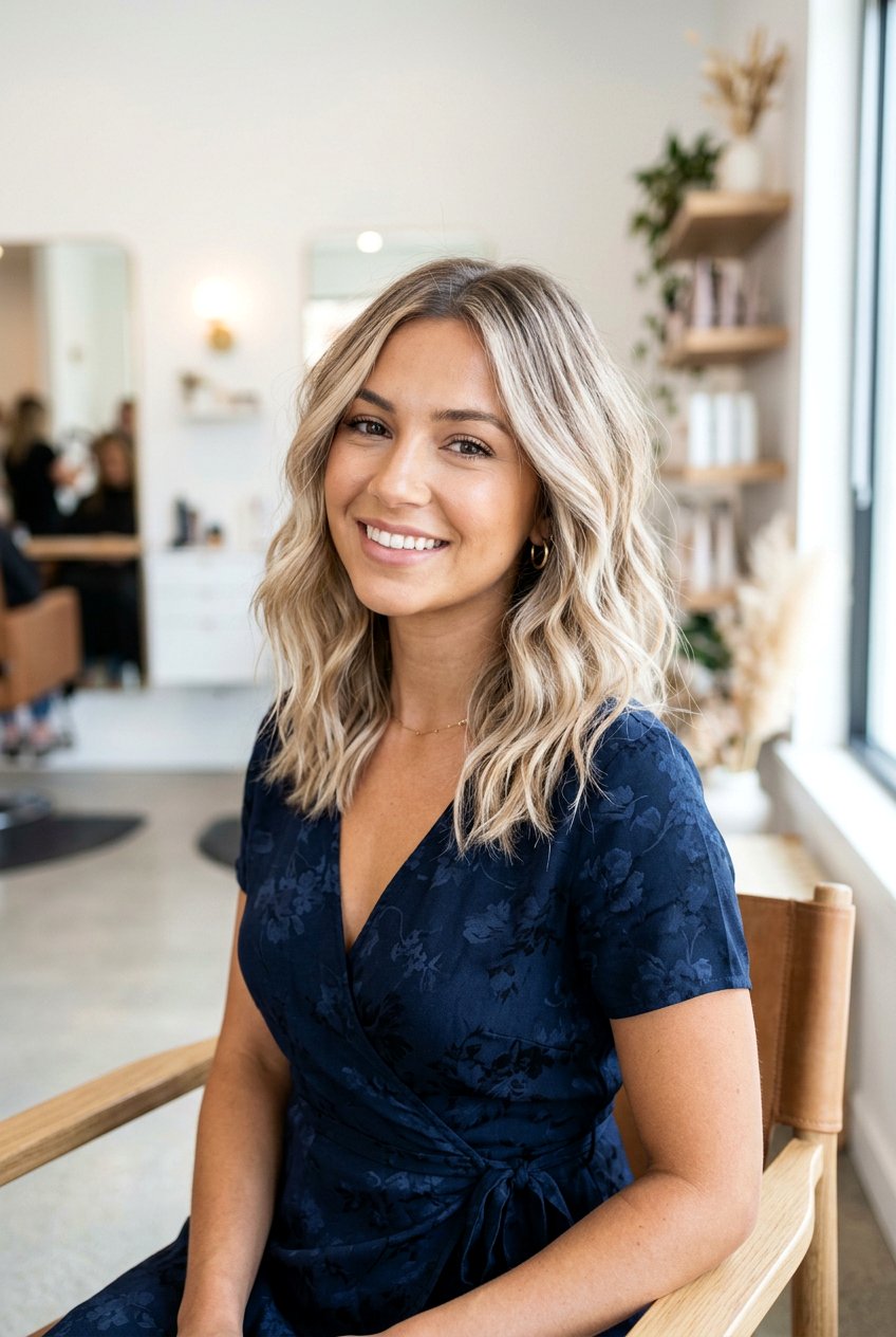 Champagne Blonde Balayage Lob - 20 champagne blonde balayage for mature women - 20 champagne blonde balayage for mature women