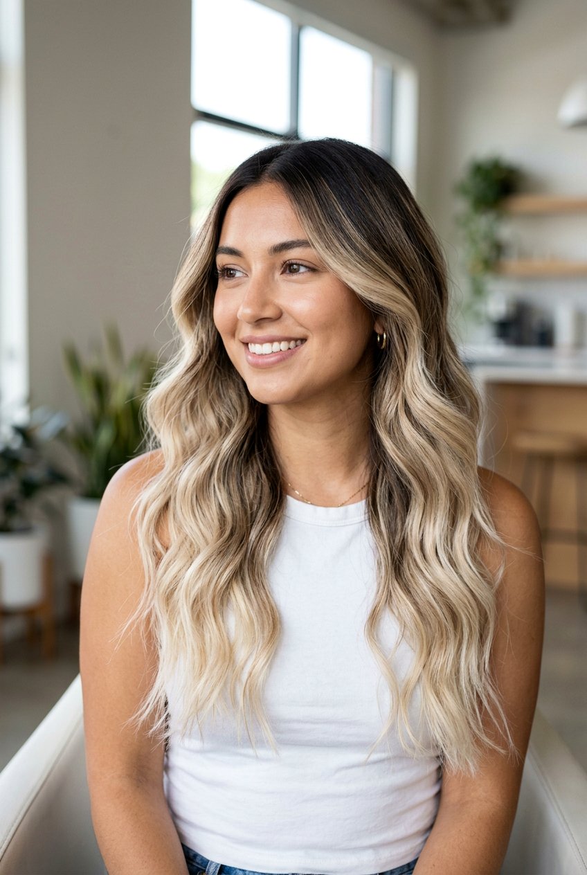 Champagne Blonde Balayage On Dark Hair - 20 champagne blonde balayage - 20 champagne blonde balayage