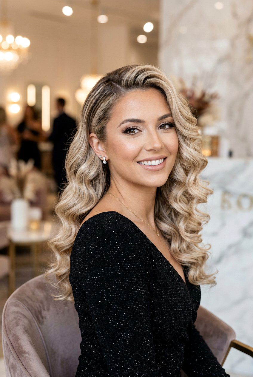 Champagne Blonde Balayage Side Part - 20 champagne blonde balayage for mature women - 20 champagne blonde balayage for mature women