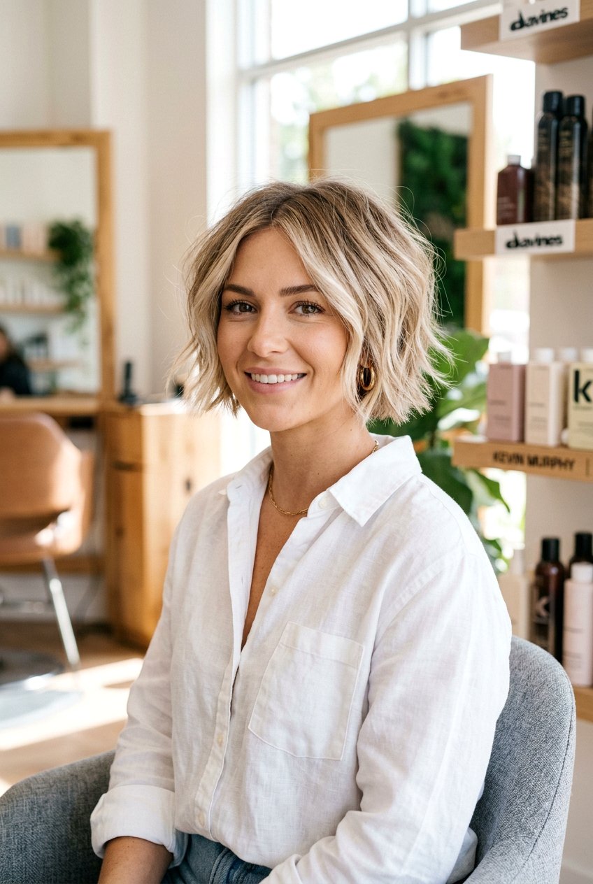 Champagne Blonde Balayage Textured Crop - 20 champagne blonde balayage for mature women - 20 champagne blonde balayage for mature women