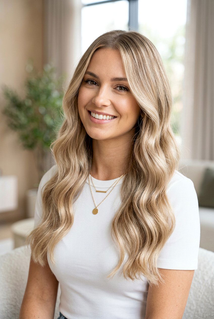Champagne Blonde Balayage for Aging Hair - 20 low maintenance balayage for gray coverage - 20 low maintenance balayage for gray coverage