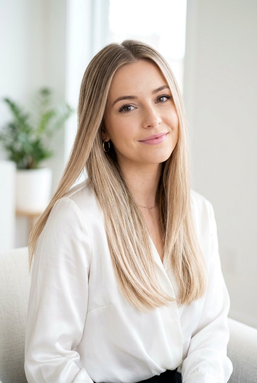 Champagne Blonde Balayage on Fine Hair - 20 dimensional blonde balayage - 20 dimensional blonde balayage