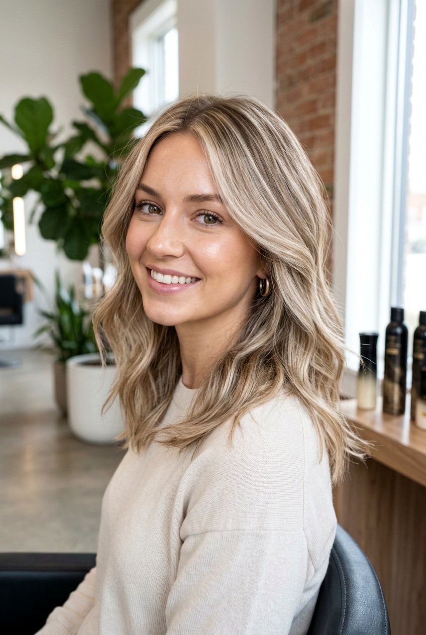 Champagne Blonde Highlights - 20 creamy blonde hair color - 20 creamy blonde hair color