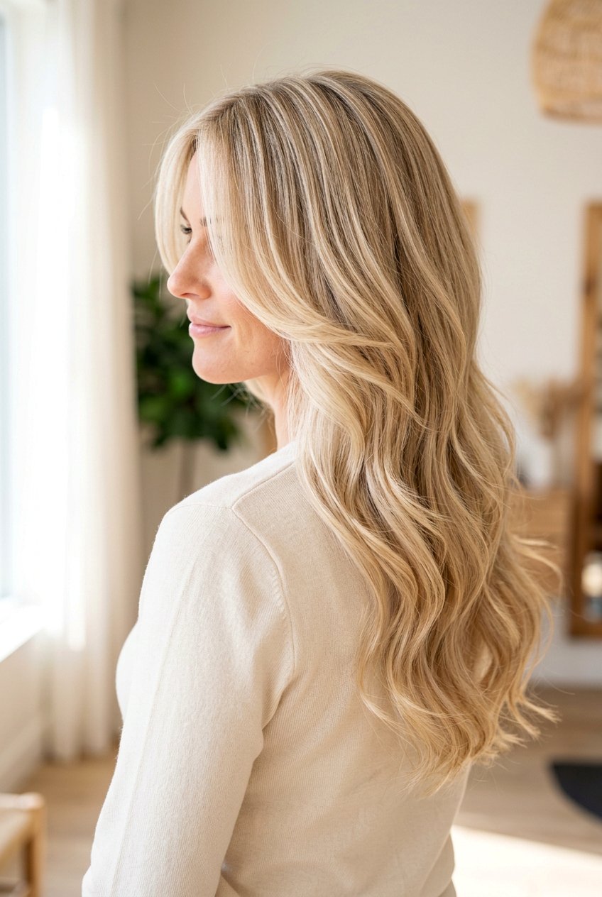 Champagne Blonde Long Layers - 20 champagne blonde hair color - 20 champagne blonde hair color