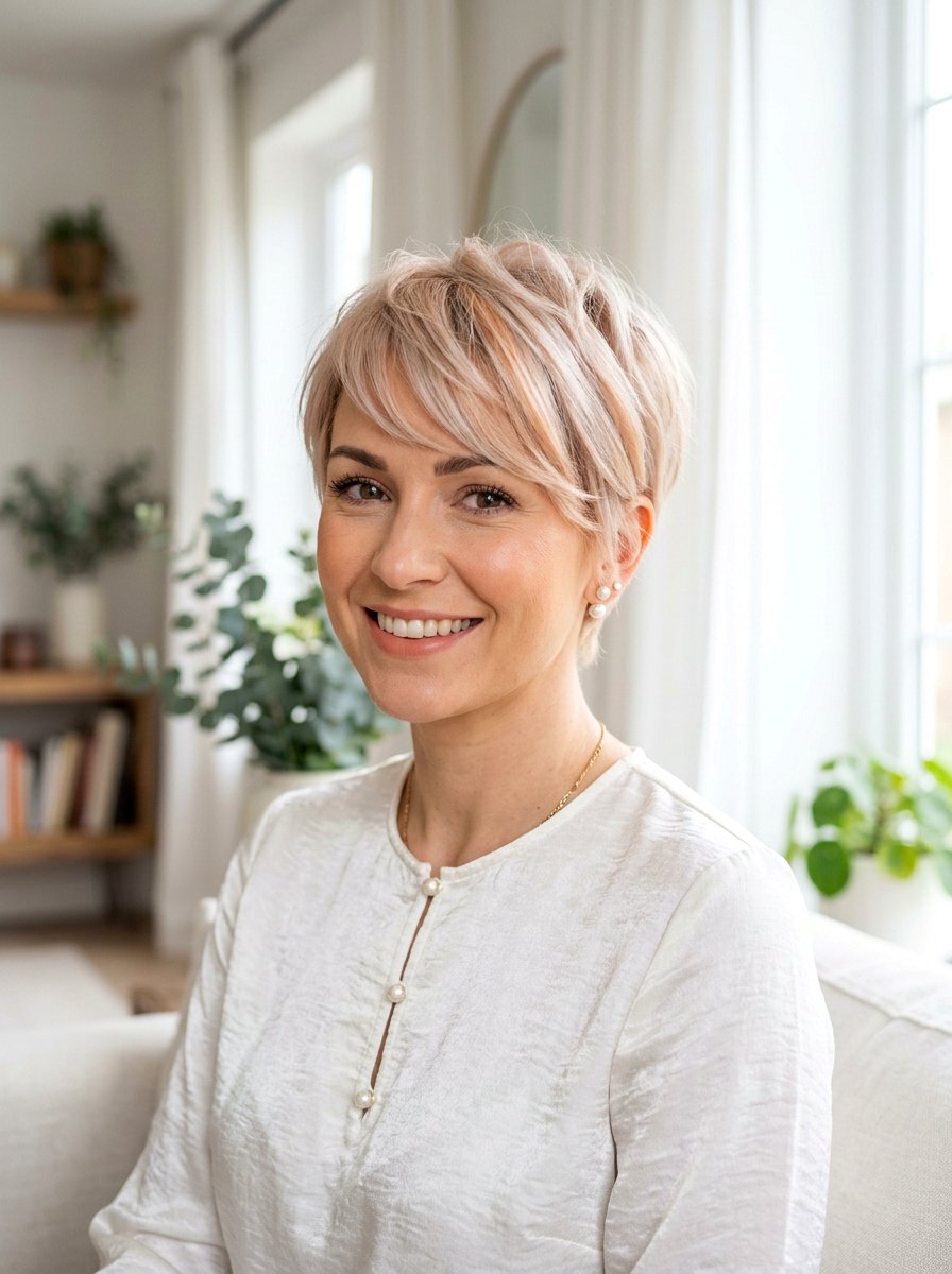 Champagne Blonde Pixie Hair Color - 20 pixie hair color ideas for mature women - 20 pixie hair color ideas for mature women
