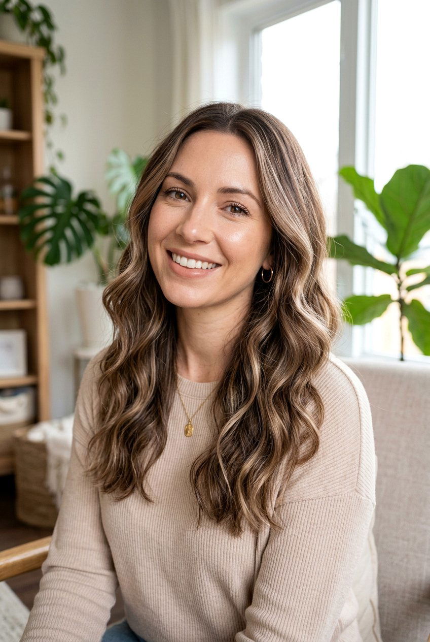 Champagne Brunette Highlights - 20 soft brunette highlights - 20 soft brunette highlights