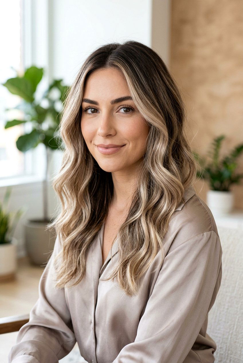 Champagne blonde babylights on brown hair - 20 champagne blonde with babylights - 20 champagne blonde with babylights