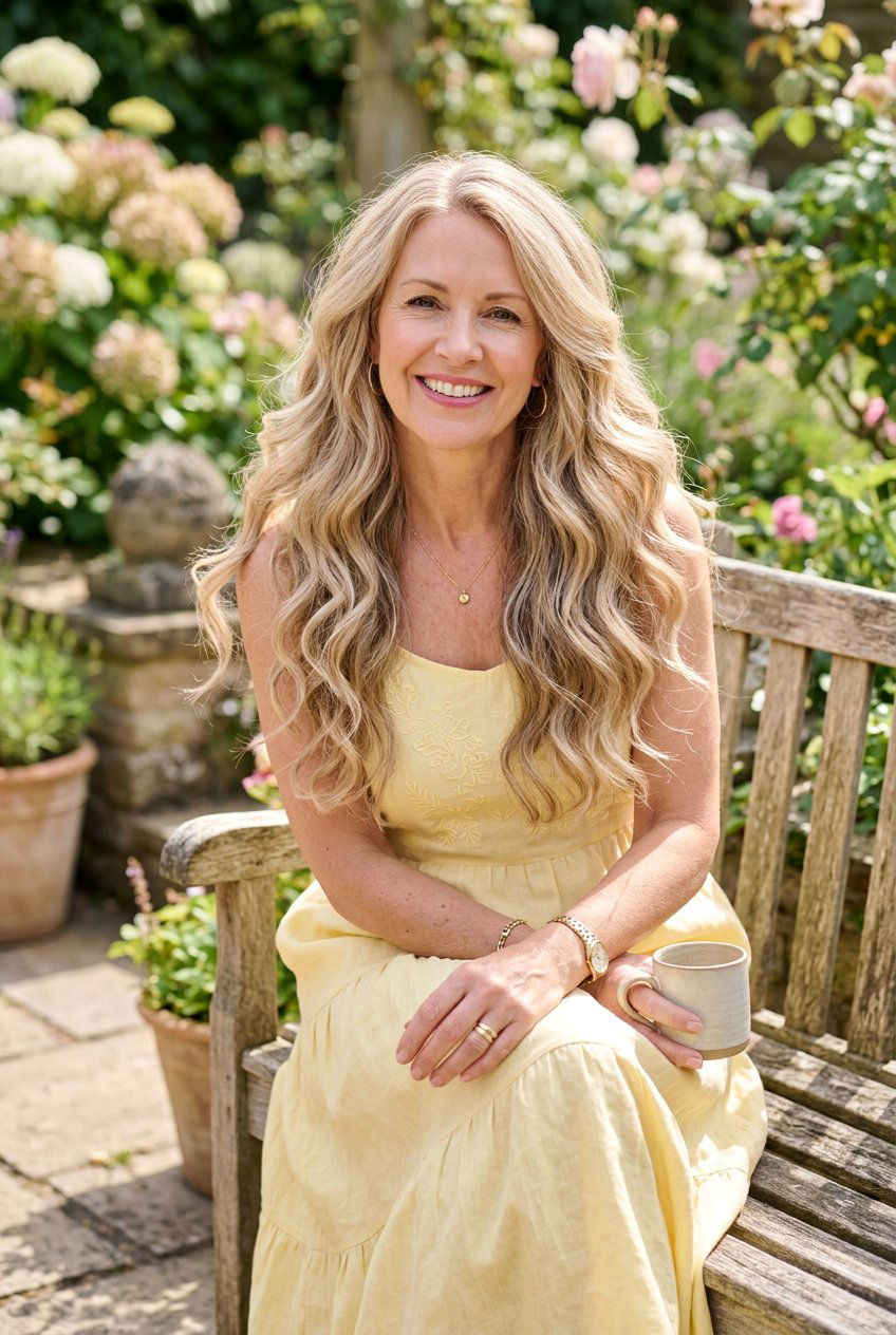 Champagne blonde for wavy hair - 20 champagne blonde for women over 50 - 20 champagne blonde for women over 50