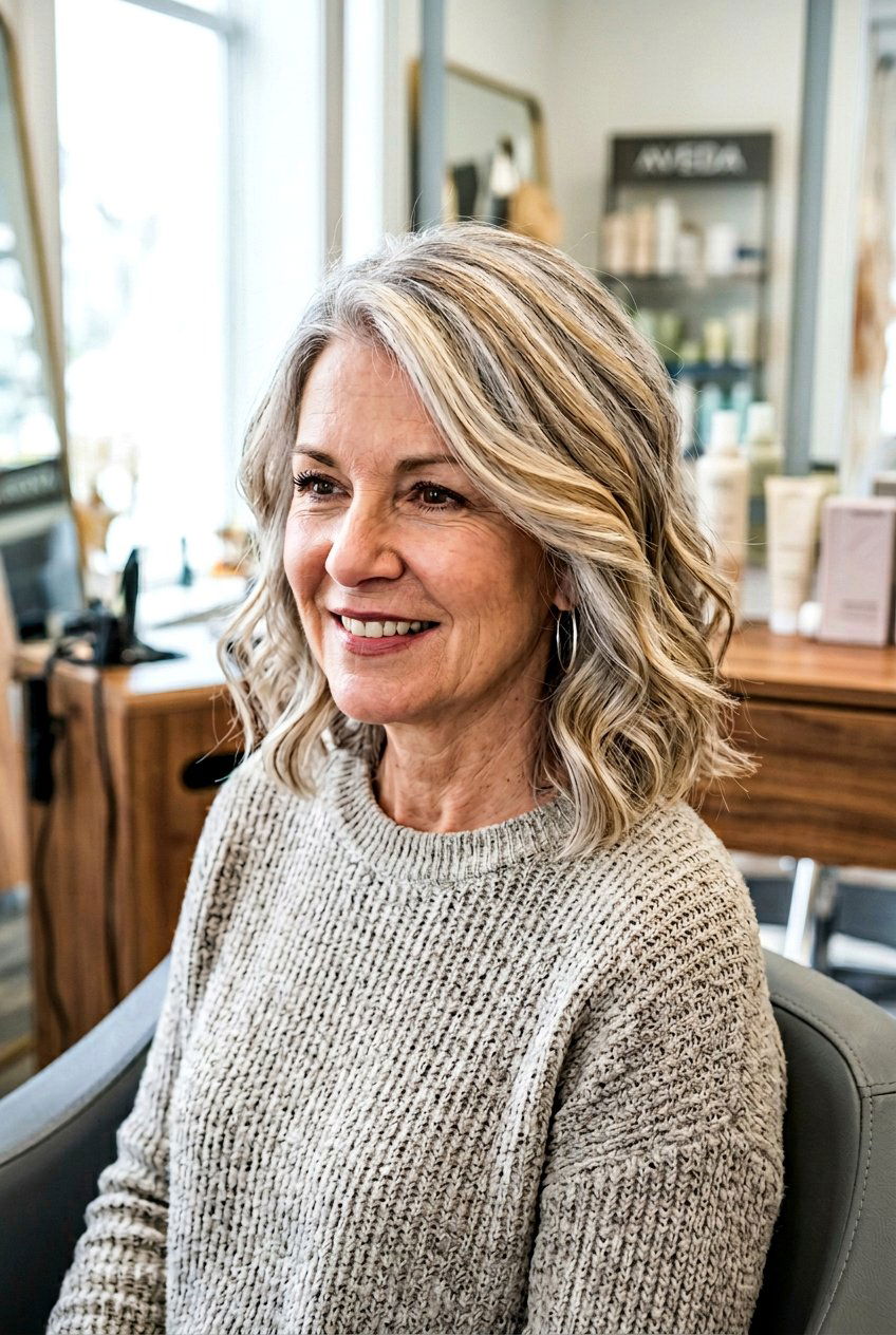 Champagne blonde highlights for gray hair - 20 blonde gray blending highlights - 20 blonde gray blending highlights